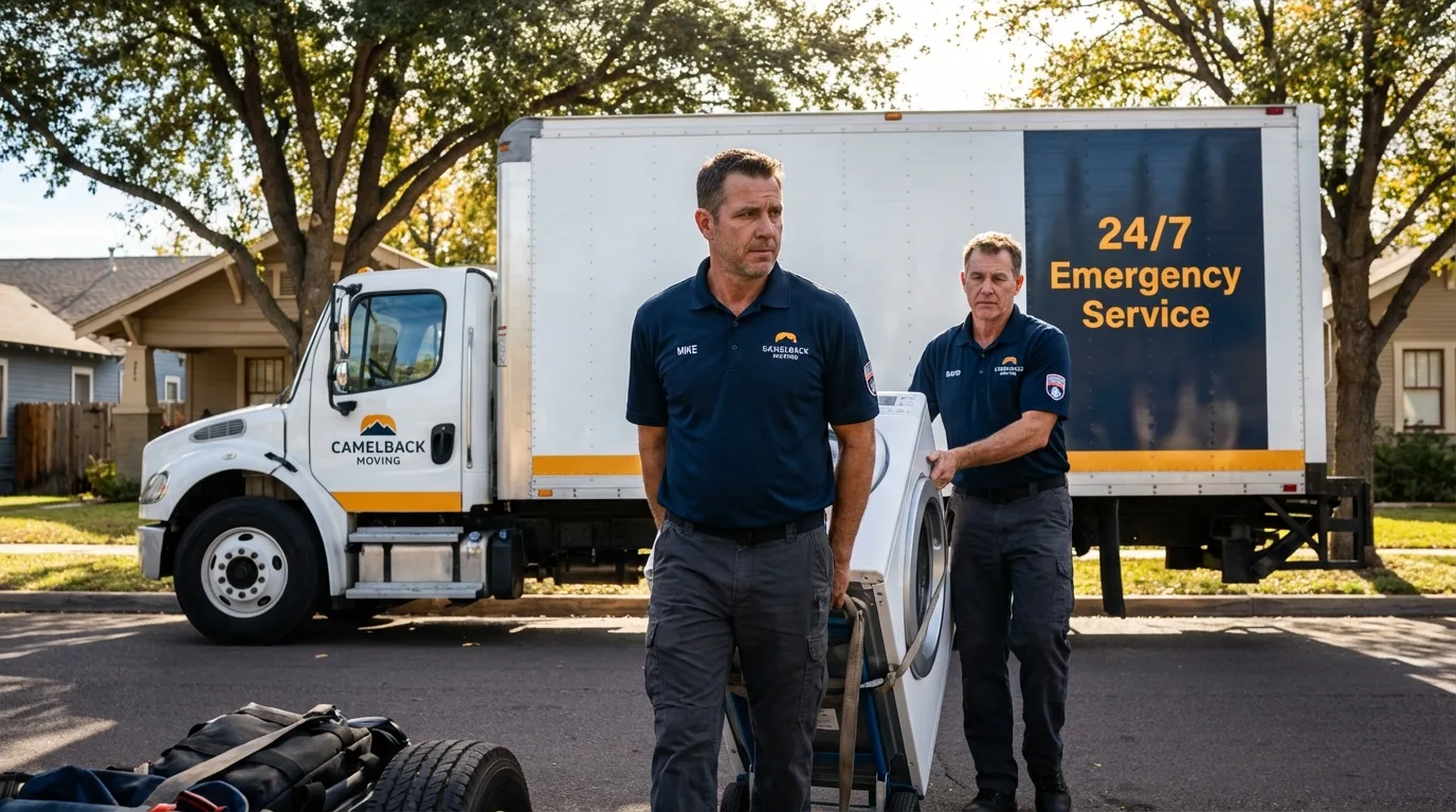 CamelBack Moving crew loading furniture in Orosi, CA