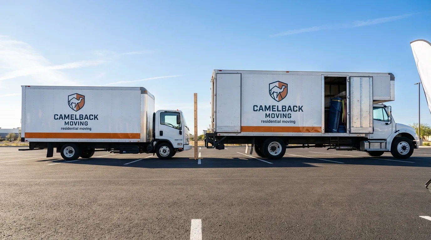 Moving truck size capacity guide in Orosi